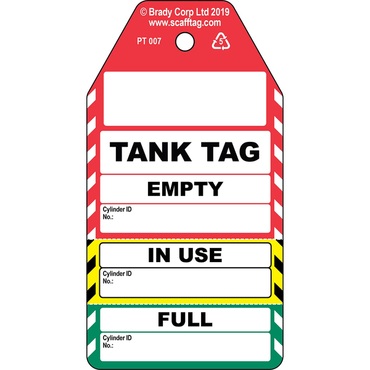 Tank Tag – Étiquette non adhésive en 3 parties